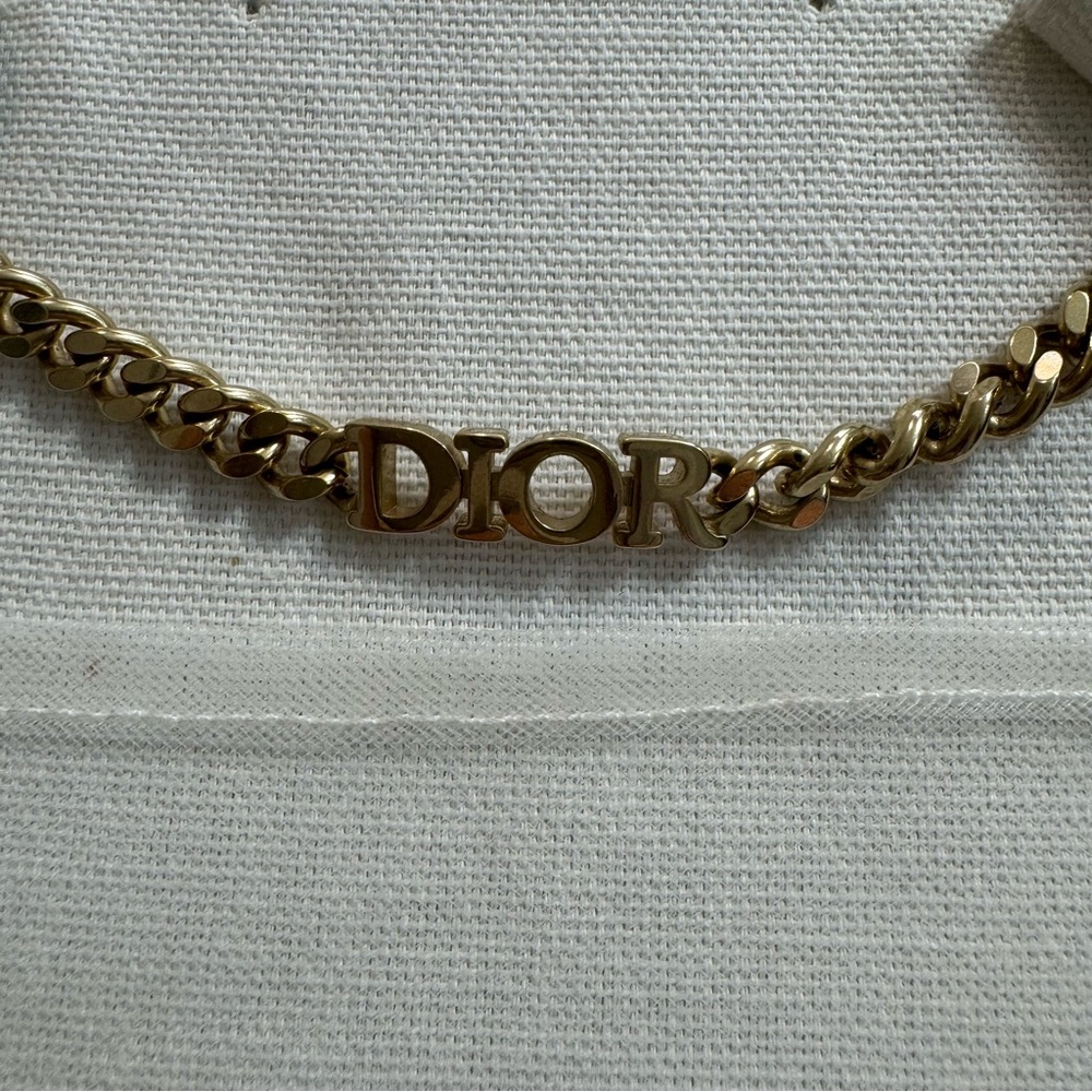 Christian Dior Revolution Champagne Gold Choker Necklace - Picture 6 of 6